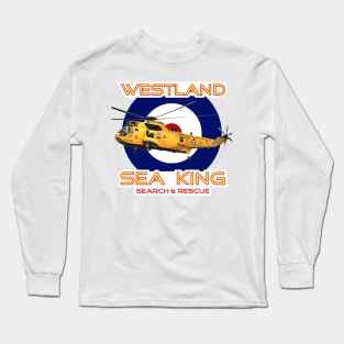 Westland Sea King Search and rescue helicopter in RAF roundel, Long Sleeve T-Shirt